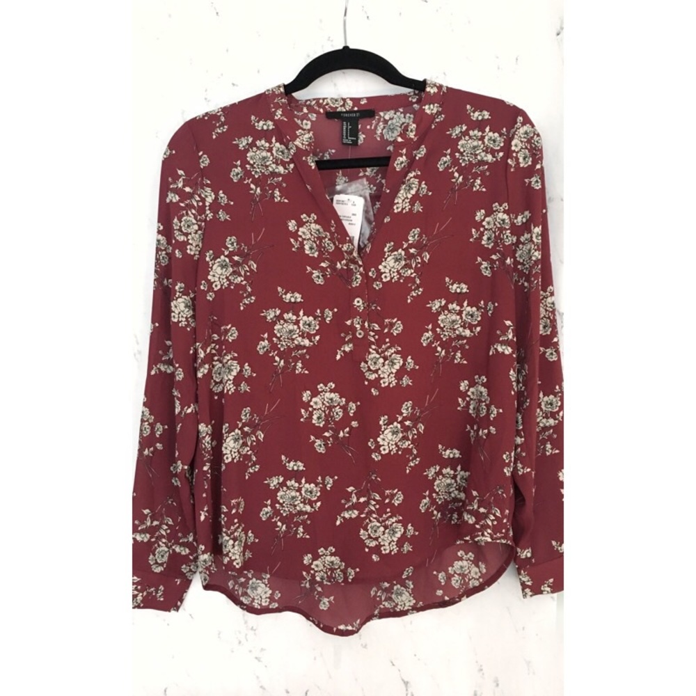 Floral button down blouse